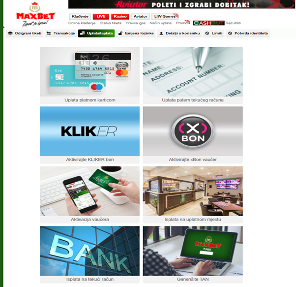 MaxBet, Kladionice