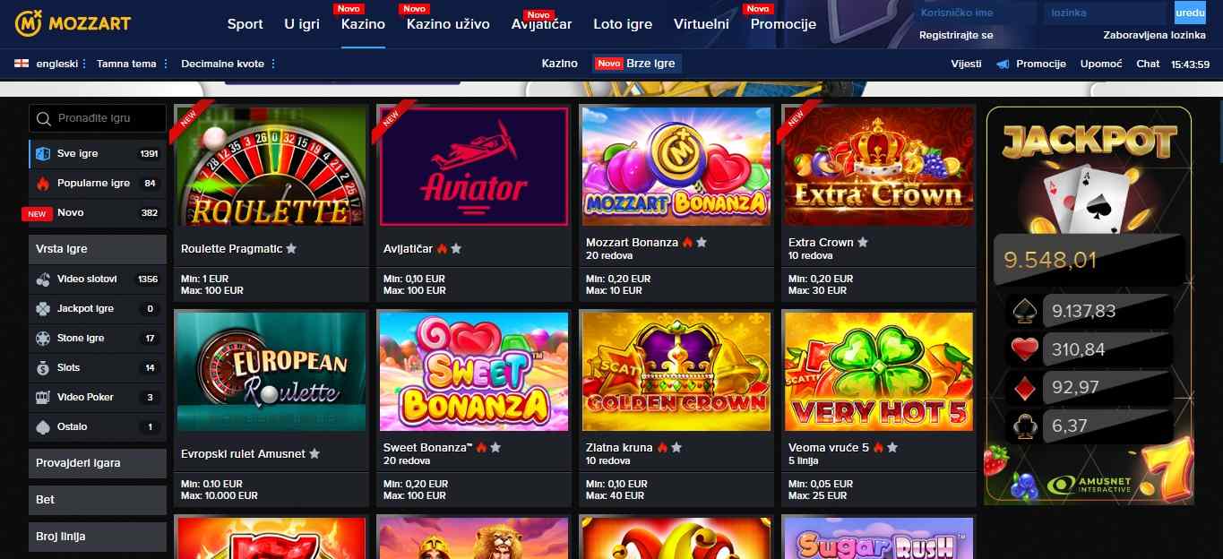 Miozzart Casino, kladionice.tv